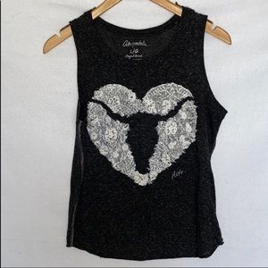 Aeropostale L black tank top with longhorn design